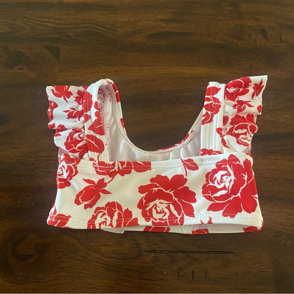 Janie and Jack Floral Roses Swim Set - Picture 6 of 11